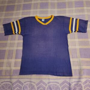 Men's Purple and Yellow Old School Tee